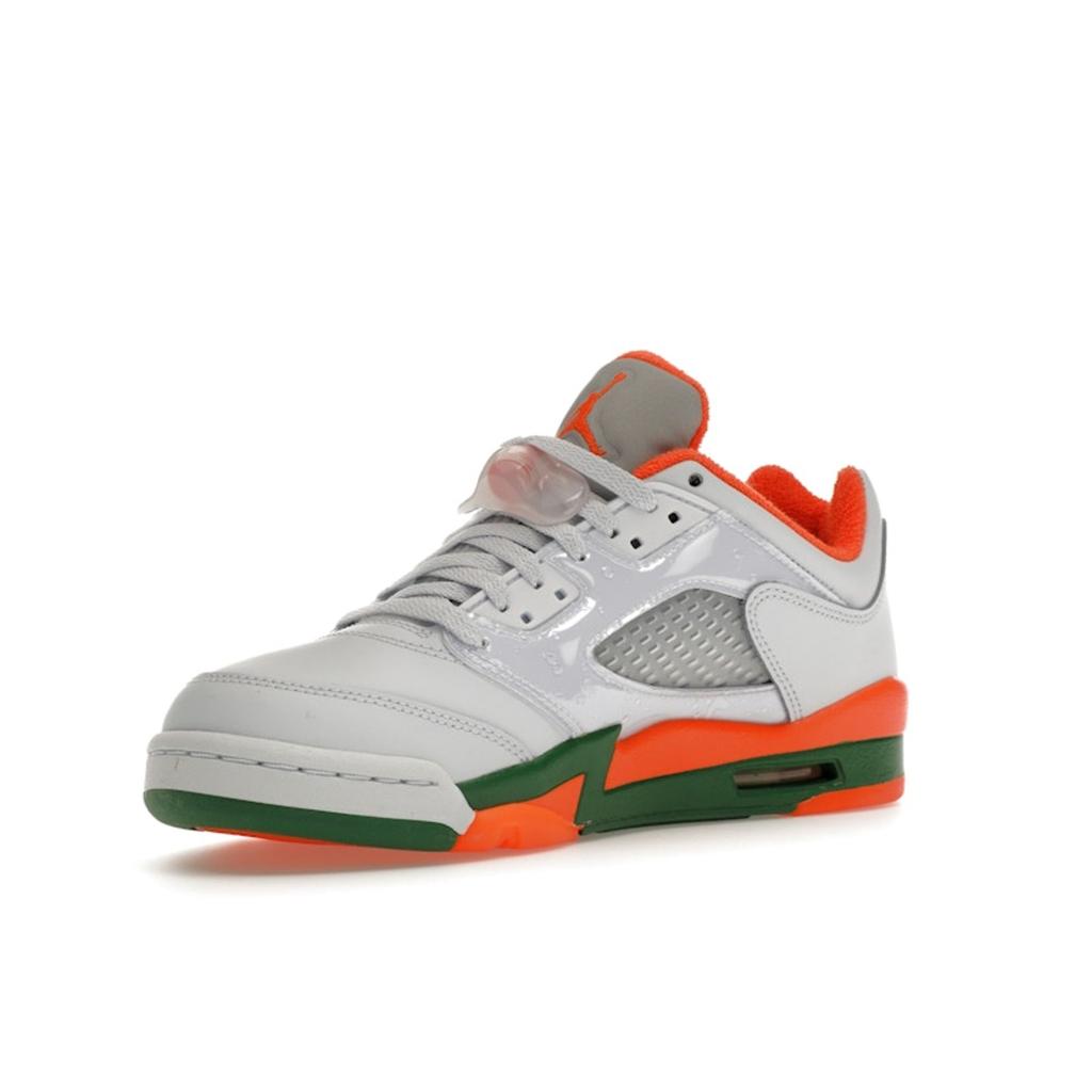 Air Jordan 5 Retro Low GS Hurricanes Kids Sneakers Grey Football-Grey Brilliant-Orange FQ1293-018