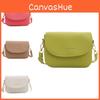 Trendy Candy-colored Saddle Bag In White Khaki Pink Green Brown Black