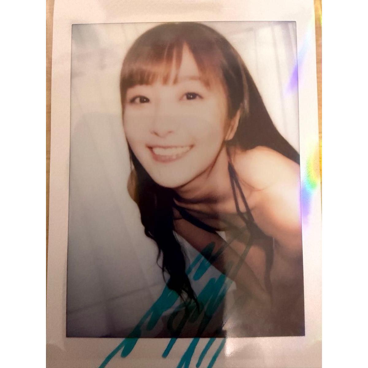 Used Hikari Aozora autographed instax with clear case