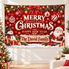 Personalized Christmas Backdrop Banner Merry Christmas Happy New Year Family Wall Hanging Custom Holiday Party Photo Backdrop