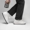 Men's Invisible Lift Casual White Leather Sneakers - Breathable, Soft Sole, Year-Round Wear