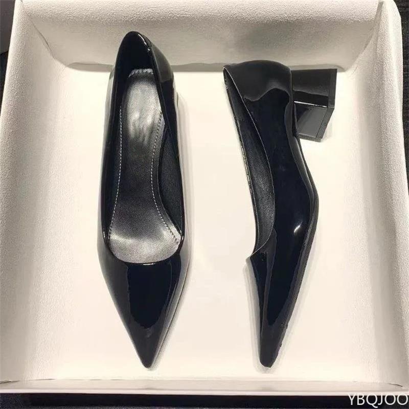 Fashion 2025 Women Summer New Versatile Leather Shoes Sharp pointed fashion high heels Soft leather shallow mouth comfort women shoes