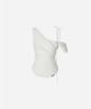 NEWALRIN Glow Chiffon Shirred Sleeveless Blouse White
