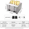 Commercial Toaster Oven: 4-Slice & 6-Slice Bread Maker for Home Use—Perfect for Toasting, Sandwiches, Breakfast, Baking, and Roujiamo