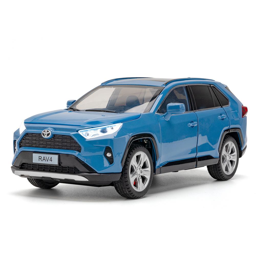 1:24 RAV4 SUV Alloy Cast Toy Car Model Sound and Light Children's Toy Collectibles Birthday gift