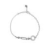 European-American Style S925 Sterling Silver Geometric Bracelet, Versatile Gold-Plated Fashion Accessory for Women