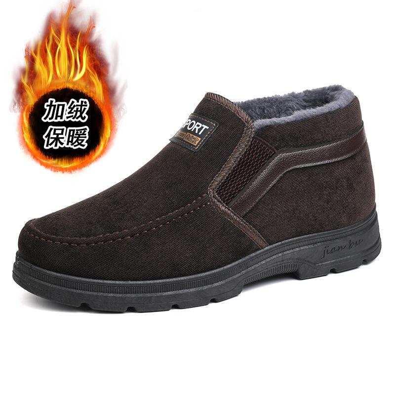 

Большие хлопковые ботинки Northeast, мужские зимние ботинки для папы, 2024, зимние новые ботинки из хлопка с одной педалью и толстой подошвой для отдыха на открытом воздухе, обувь 39