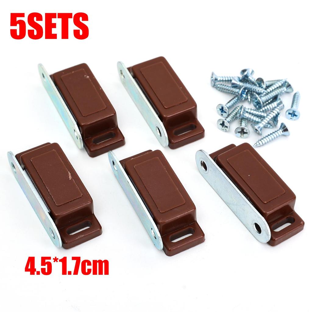 Kitchen Magnetic Cabinet Door Catch with Mounting Screw Furniture Cupboard Drawer Closures Latches Magnet Snap Door Lock Catches