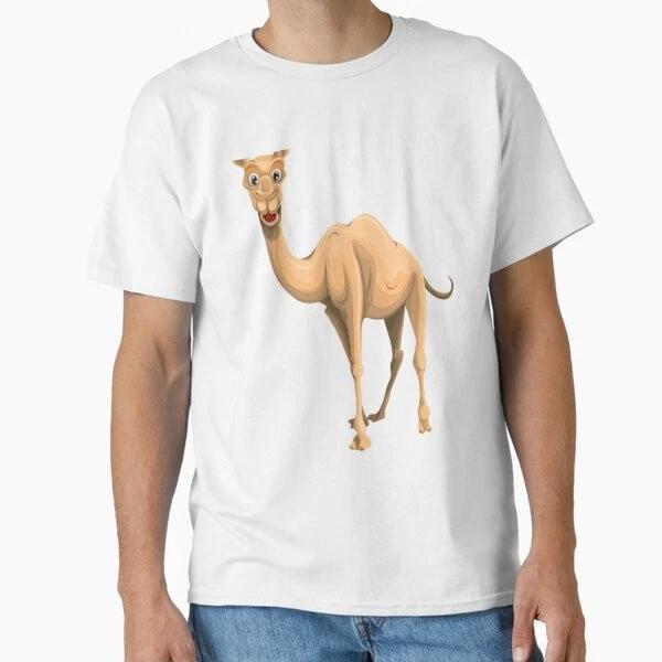 Animated Camel Illustration Classic Tshirt Made In Usaaus Tshirt S2xl S