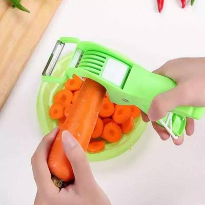 Utensílios de Cozinha Descascador Fatiador 2 em 1 Plástico Multiuso Cortador de Banana Pepino Cenoura Ralador Cortadores para Salada de Frutas e Legumes