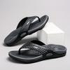 Men's Flip Flops Massage Sole Color Blocked Oversized Beach Slippers Outdoor Casual Clip On Lightweight Shoes