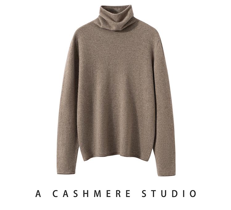 Autumn/Winter 100% Pure Cashmere Women's Soft Knit High Neck Sweater - Not Scratchy