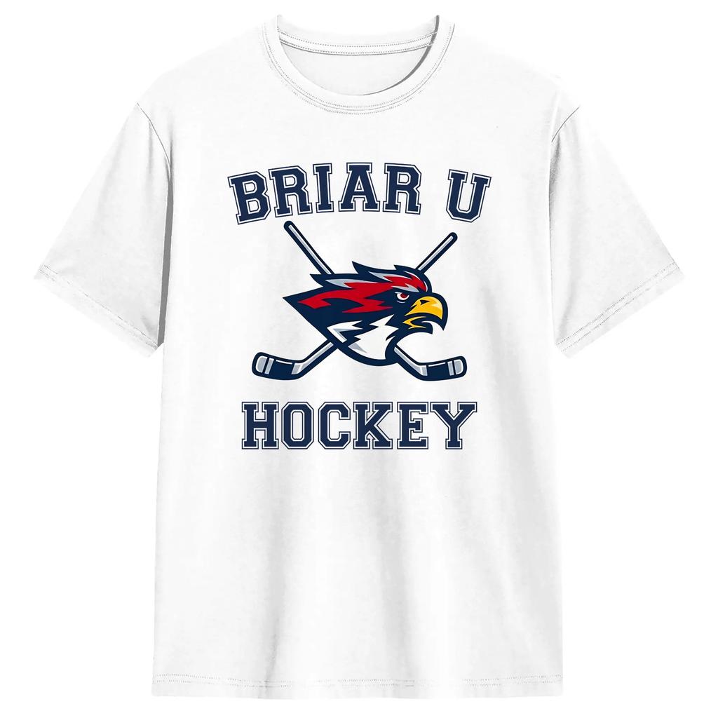Mens T-Shirt Briar Hockey Est 2018 Off Campus T Shirts Trendy Cool Summer Tee Shirt Vintage Pure Cotton Clothes Plus Size