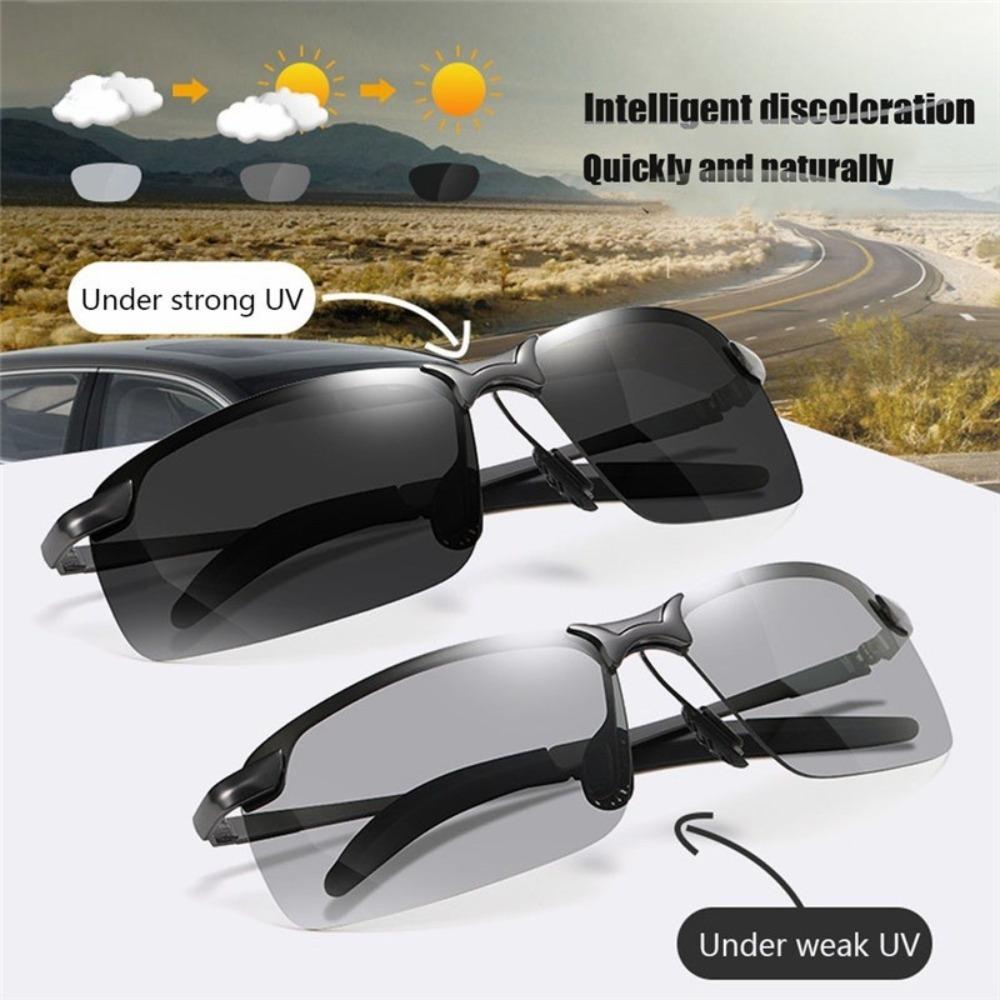 Sunglasses Male Day Night Vision Sunglasses Pochromic Polarized Driving Outdoor Glasses Ultralight Anti Radiation Glasses Fis