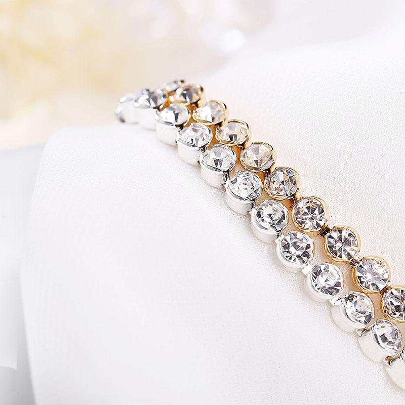 Modisches Gold-Silber-Farbenes Damen-Tennisarmband Valentinstagsarmband Geschenk für Sie Lässige Pulseria Accessoires Offizieller Schmuck