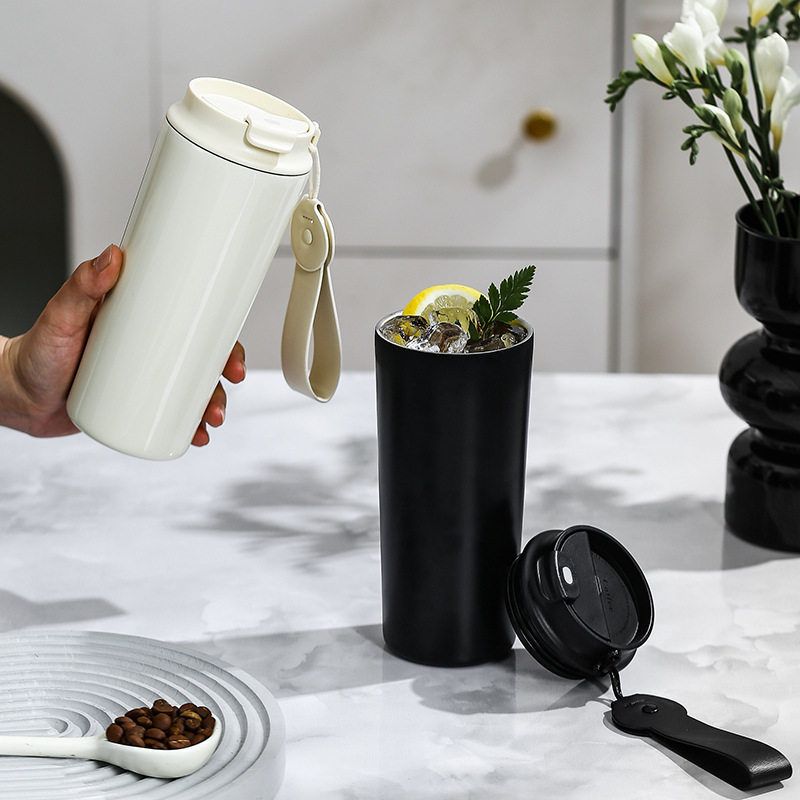 Large-Capacity Thermos Cup for Women, Good-Looking Ice Cup, Portable Car Coffee Cup, Outdoor Sports Water Bottle, Tea Cup