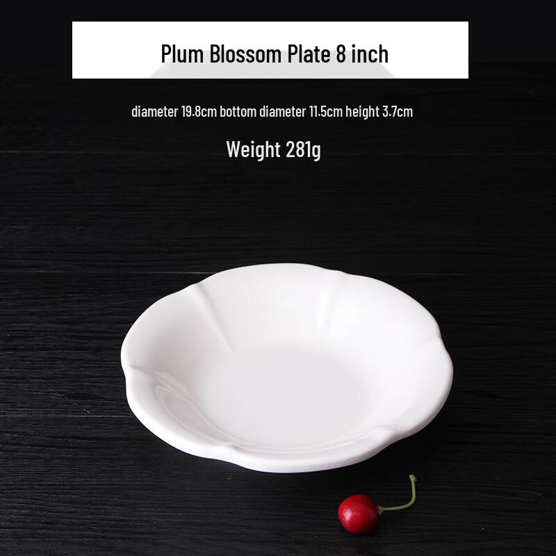 Melamine Plum Blossom Plate Set