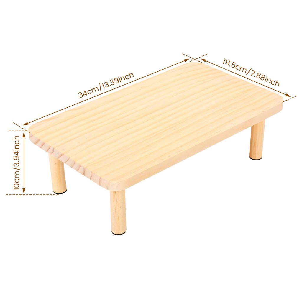 Elevated Cat Food Bowl Platform for Automatic Pet Feeders Raised Feeding Stand Wooden Support for Cats and Dogs