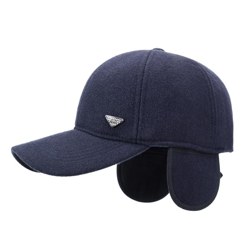 Men's Winter Hat Middle-Aged Hat Thick Warm Ear Protection Baseball Cap Outdoor Cap