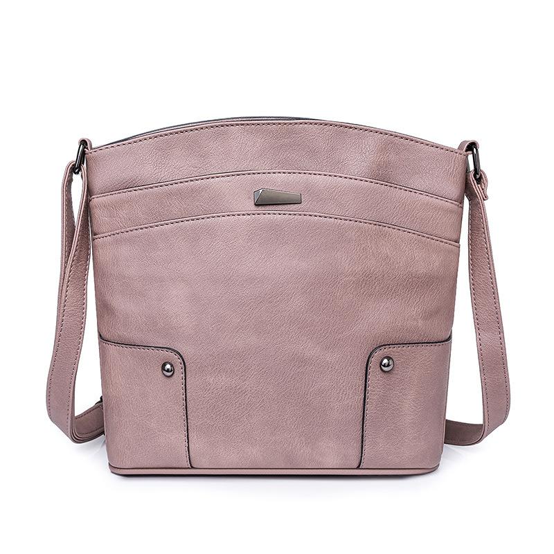 Multi-layer Bucket Bag Slant Bag Retro Shoulder Bag Light Luxury Fashion Versatile Multi-functional Slant