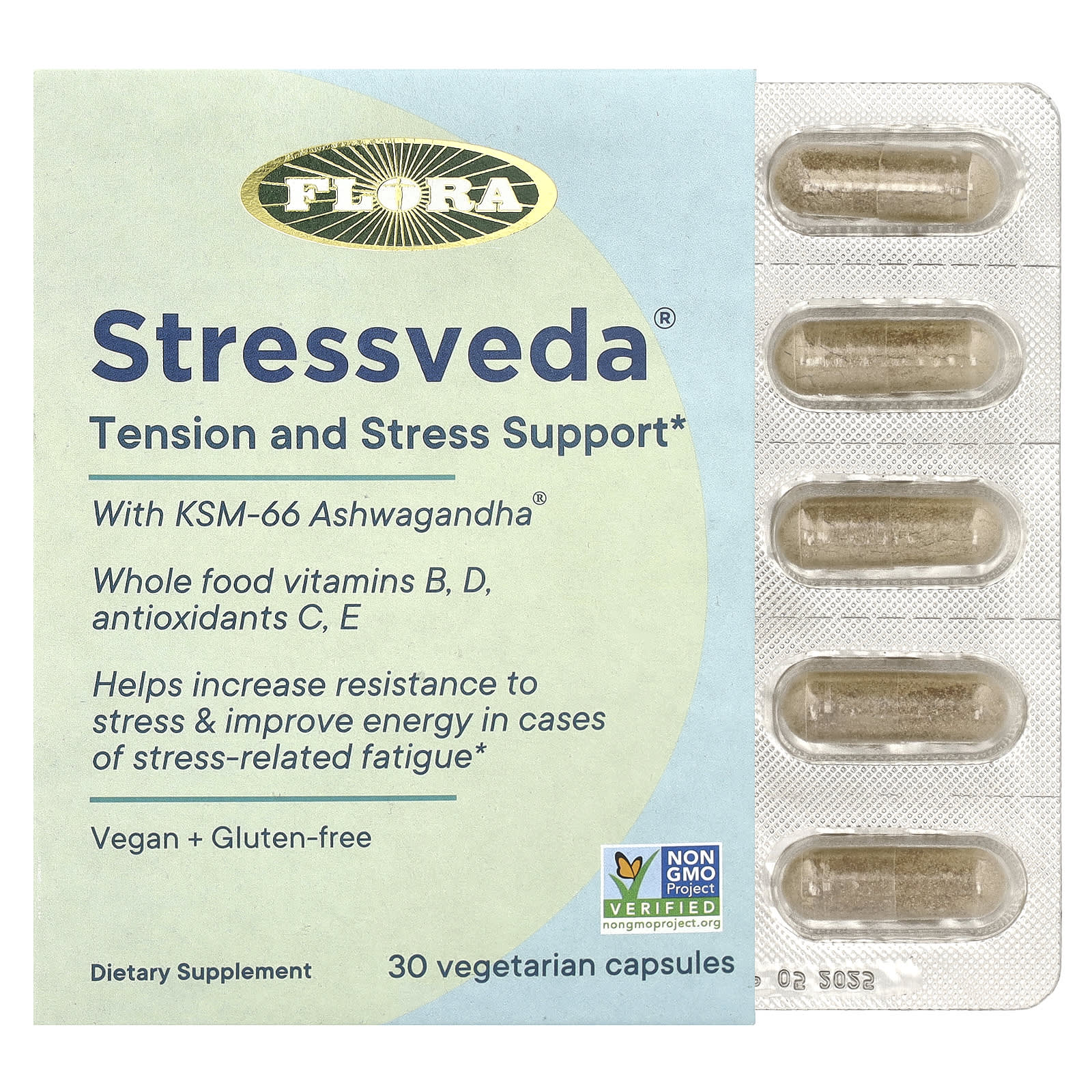 

Ksm-66 Stress Veda with Ashwagandha, 30 Veggie Capsules