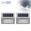 1-8PCS Solar Stainless Steel Step Light Waterproof Anti-corrosion and Environmental Protection Wall Light for Garden Fence Wall