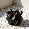 Unique Wavy Design Plastic Planter 3D Printed Flower Pot For Indoor Plant Desktop Decor And Artistic Display