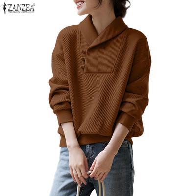 Women Loose Casual Long Sleeve Pullover Sweatshirts