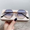 Polygon Metal Sunglasses Vintage Frame For Women Sunglasses Men Luxury Brand Design Sun Glasses Women Mirror Uv400