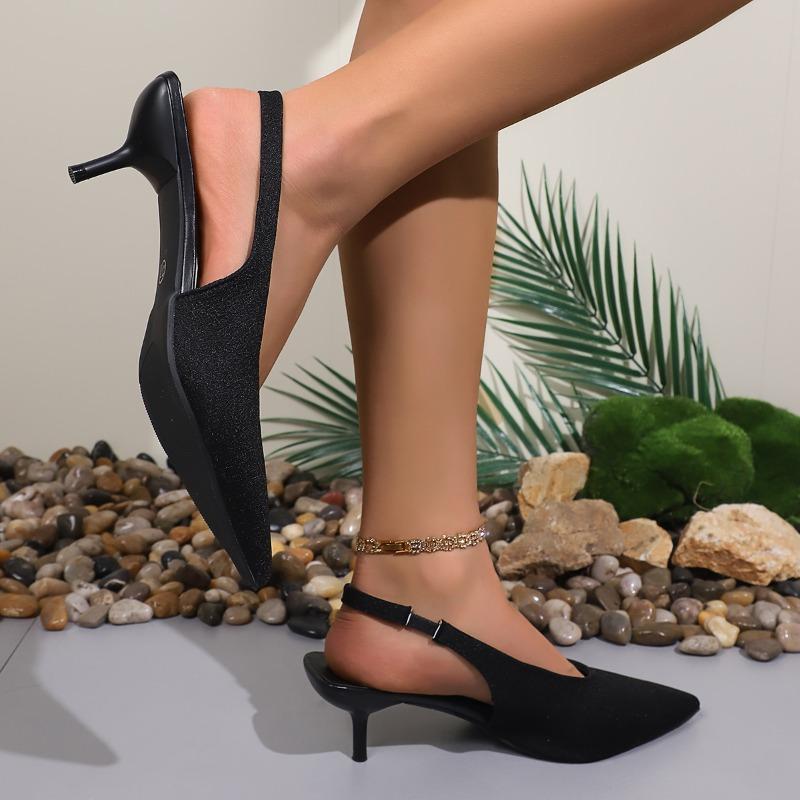 Women Sandals Pointed Toe High Heels Shoes Sexy Dress Party Woman Slippers 2025 Elegant Summer New Slingback Pumps Sandalias