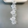 1 Yard Multi-Color Pearl Flower Embroidery Lace Fabric Trim DlY Clothing Decoration Accessory 6.5CM Wide