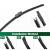 For Peugeot 607 2002-2011 2003 2004 2005 2006 2007 2008 2009 2010 Wiper Front Wiper Blades Windshield Windscreen Window 26"+22