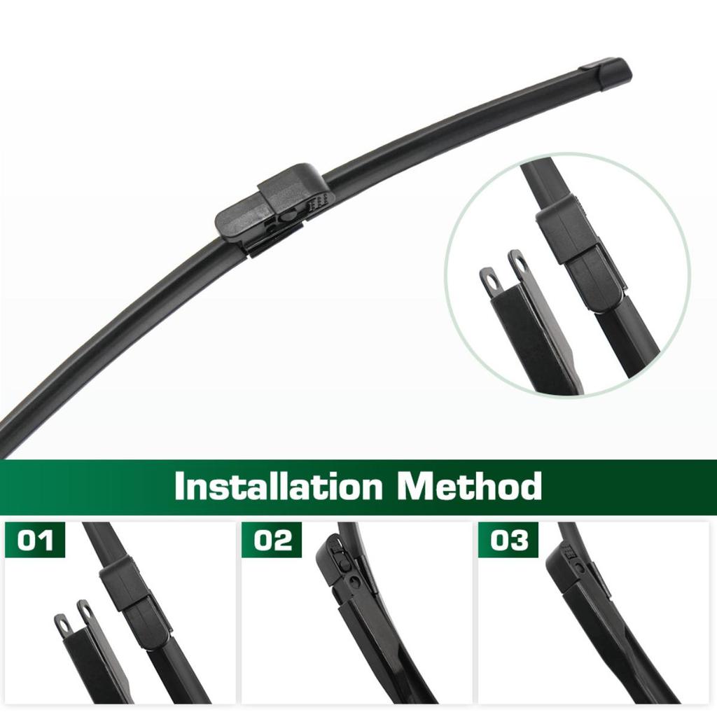For Peugeot 607 2002-2011 2003 2004 2005 2006 2007 2008 2009 2010 Wiper Front Wiper Blades Windshield Windscreen Window 26"+22