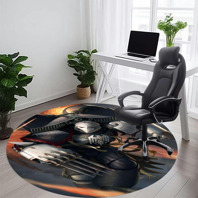 Warhammer 40K Printed Round Rug Carpet Chair Rug Area Rug Entryway Doormats,for Office Chair Living Room Bedroom Kitchen Room.
