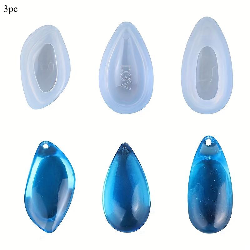 3Pcs/set  Jewelry Silicone Resin Mould - Droplet and Oval Pendant Casting Mould for DIY Epoxy, Tool for Unique Resin Artwork and Accessories