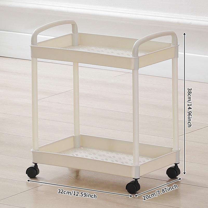 Compact Multi-layer Movable Storage Rack for Bathroom and Snacks