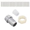 100 Sets LED Holder 5mm Plastic Light Emitting Diode Panel Mount Clip Accessory Set Kit Silver