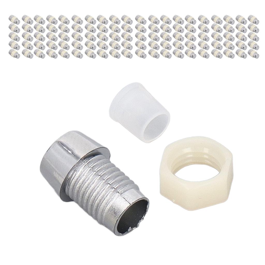 100 Sets LED Holder 5mm Plastic Light Emitting Diode Panel Mount Clip Accessory Set Kit Silver