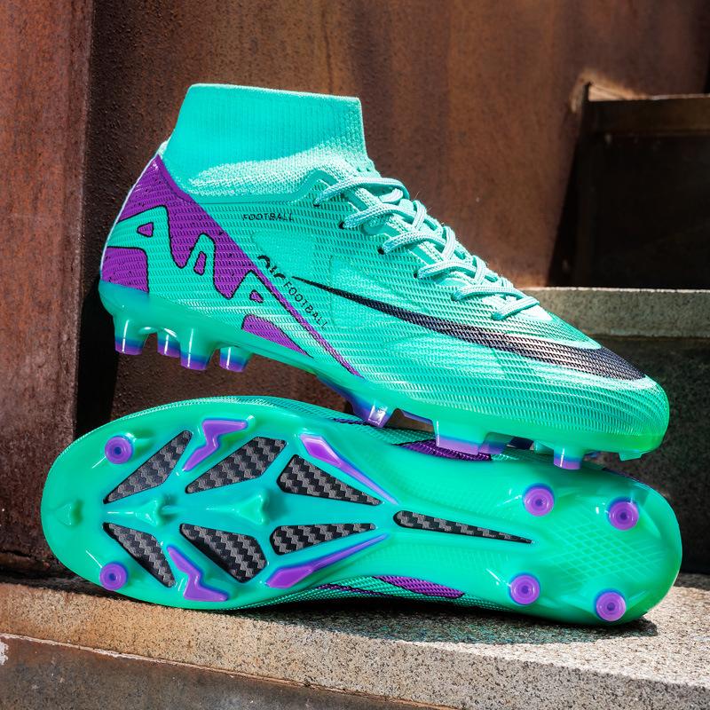High-top Football Shoes, Broken Nails, Artificial Turf, Boys and Girls, Teenagers, Students, Artificial Grass Training Shoes