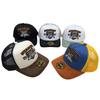 Bear Eats Fish Embroidery Contrasting Color Male and Female Couple Summer Mesh Truck Driver Hat Shading Baseball Cap