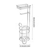 Elegant Iron Standing Tissue Dispenser Large Capacity Modern Floor Mounted Toilet Paper Stand for Homes Office Or Travel