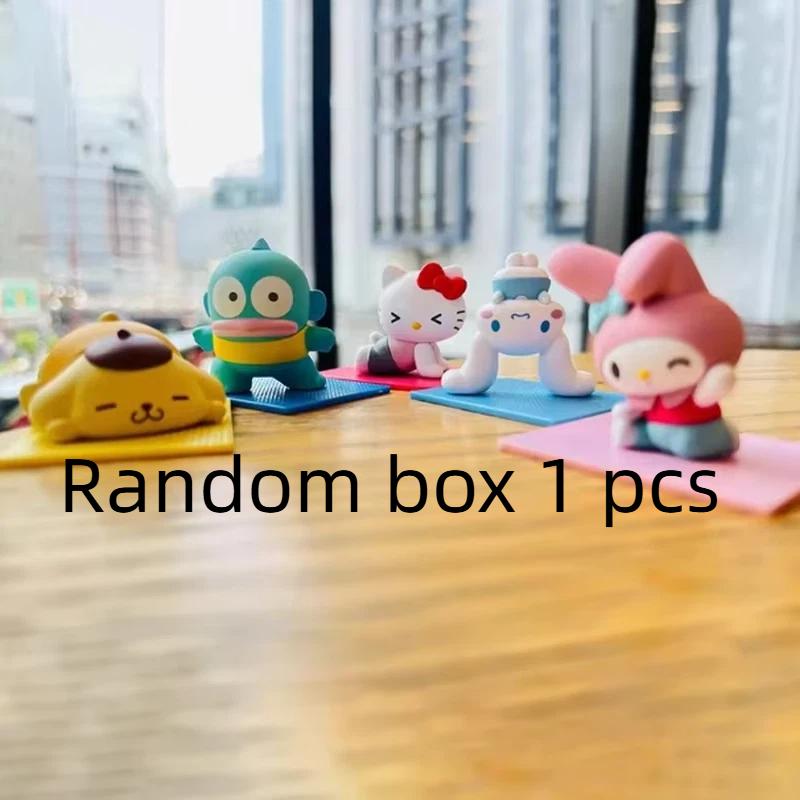 Bowknot New And Yoga Kuromi Cinnamoroll Cute Kawaii Mini Decorative Action Figure Trendy Toys Cute Girls Birthday Gift