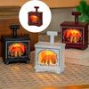 1/12 Doll House Fireplaces Lamp with Life like Flickering LED Flame Effect Scene Display Accessory Minaiture Furniture