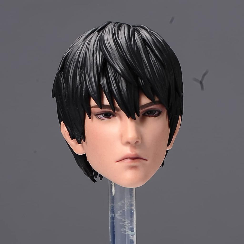 Rzeźba głowy męska Qi Ling Zhang Tou Chouki wersja ekspercka 12 calowa męska figurka akcji z ciałem 1/6