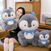 25-45cm Cartoon Chubby Penguin With Bib Plush Toys Soft Stuffed Animal Fluffly Pillow Baby Appease Dolls for Girls Gifts Decor
