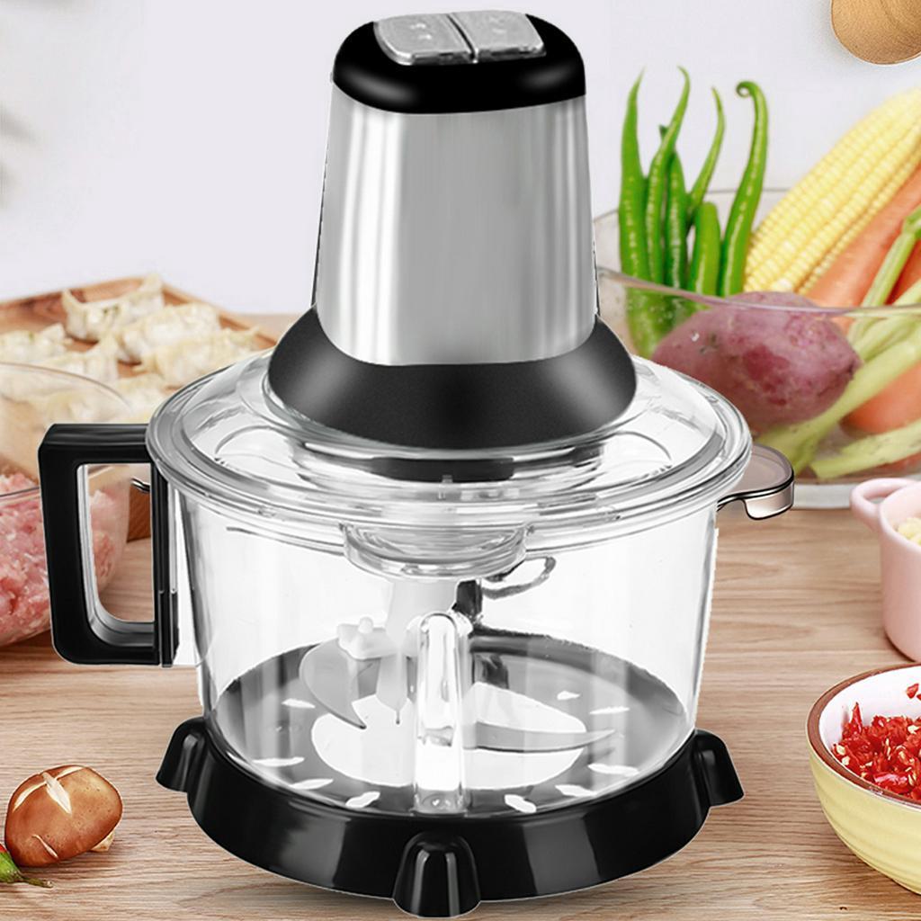 2Speeds Automatic Powerful Meat Grinder Multifunctional Electric Food Processor Spice Garlic Vegetable Chopper Slicer Cutter 5L 220V