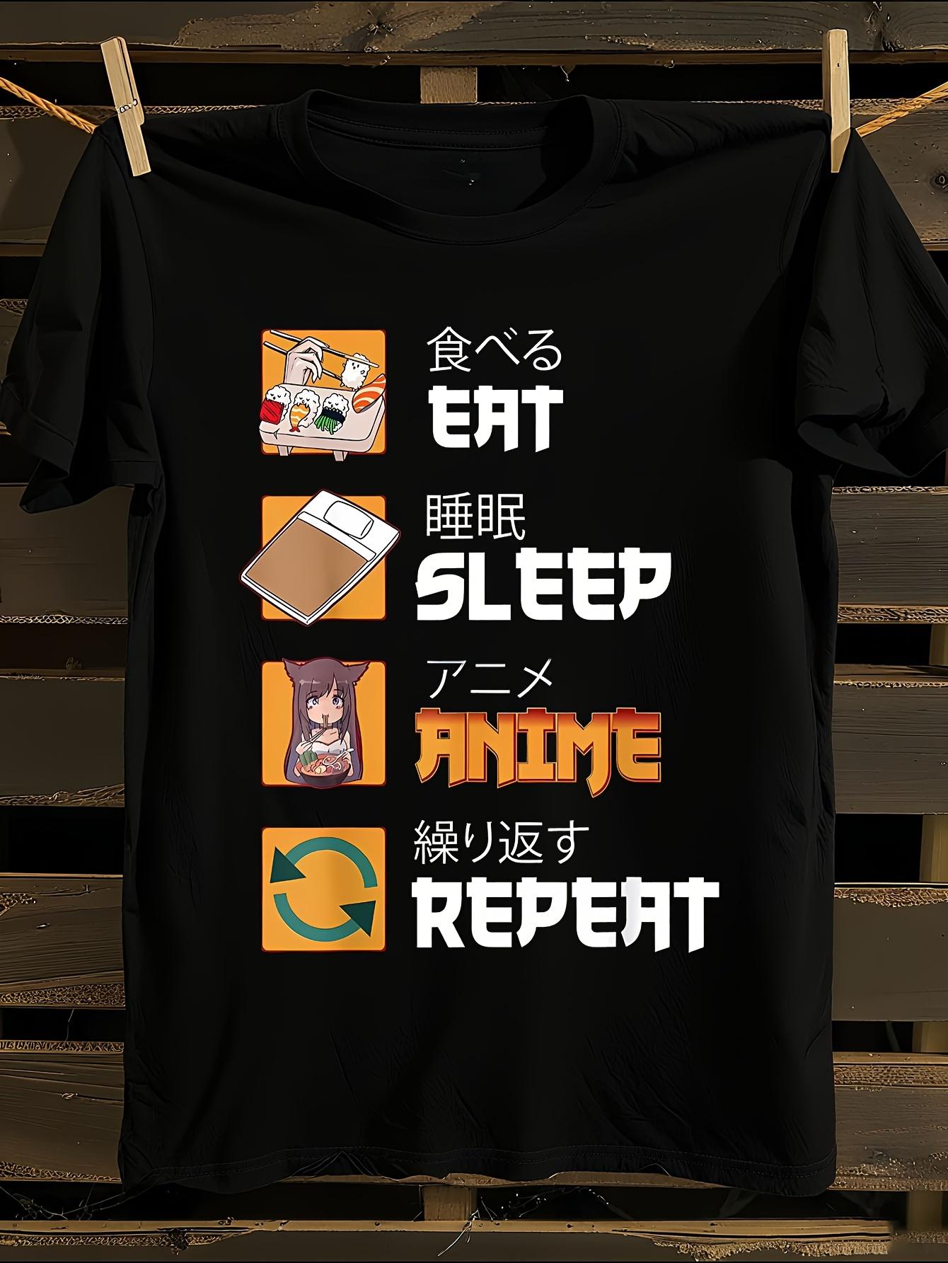 Anime Tshirt Anime Repeat Shirt - Japanese Manga Graphic ... XXXXL