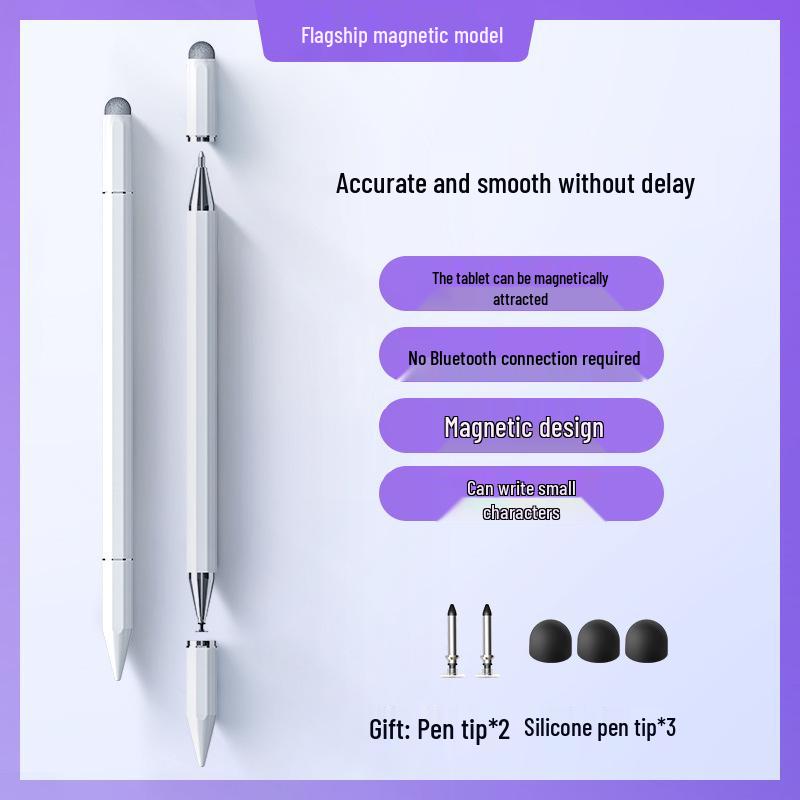 Magnetic 3-in-1 Stylus Pen: Attach To Tablets, Fits Mobile Phones, Works As Capacitive Touch Pen