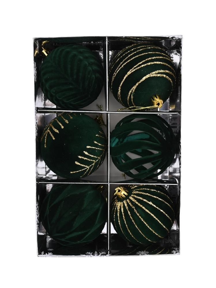 6PCS 8CM Christmas Ball Ornaments Tree Decorations for Holiday Wedding Party