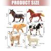 6PCS Detailed Farm Animal Figures Children Safe PVC Educational Toy for Boys Girls Cake Toppers Scene Decoration